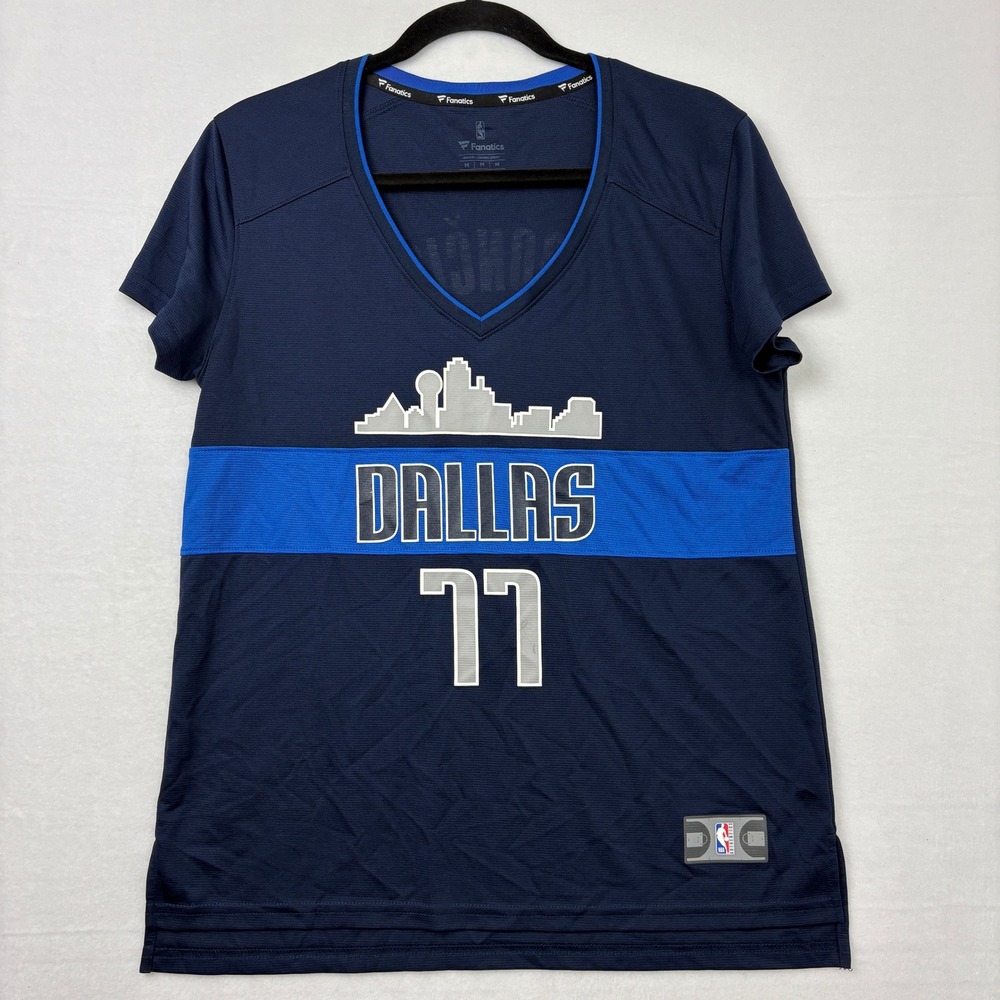 Luka Doncic Dallas Mavericks Fanatics NBA Jersey Shirt Womens Medium Blue 77